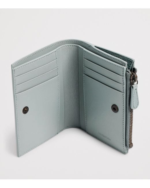 Balenciaga Gray Crinkled Lambskin Le City Bifold Wallet