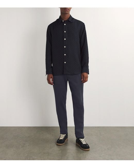 PAIGE Blue Stafford Trousers for men