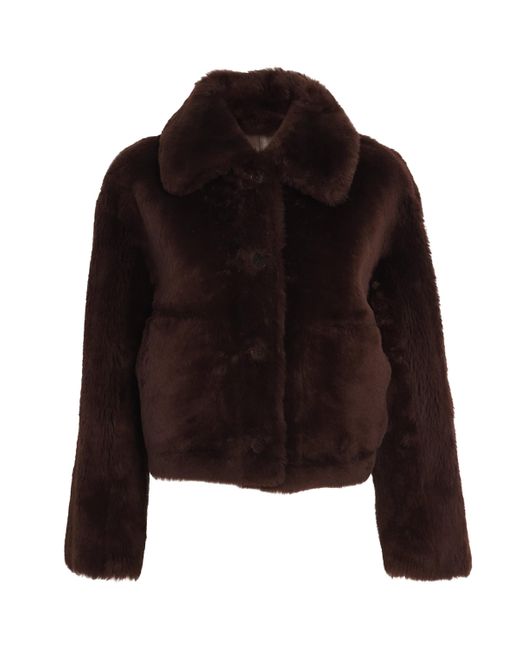 Joseph Black Shearling Reversible Alloway Jacket