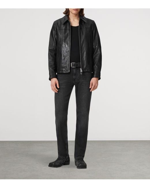 AllSaints Gray Sid Comfort Skinny Jeans for men