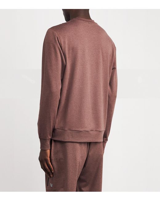 vuori Brown Ponto Performance Sweatshirt for men