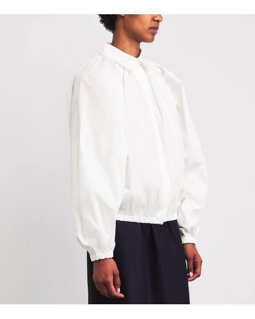 Patou White Volume Bubble Blouse