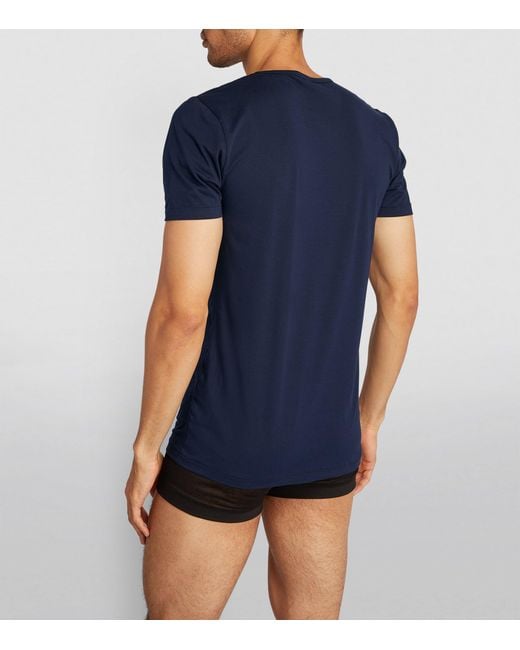 Zimmerli of Switzerland Blue Stretch-Modal Pureness T-Shirt for men