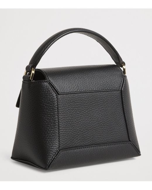 Strathberry Black Nano Leather Mosaic Top-Handle Bag