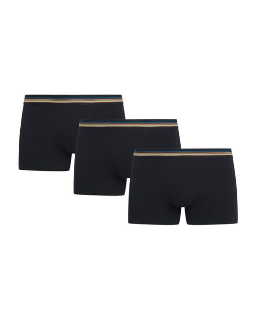 Paul Smith Black Stretch-Organic Cotton Trunks for men
