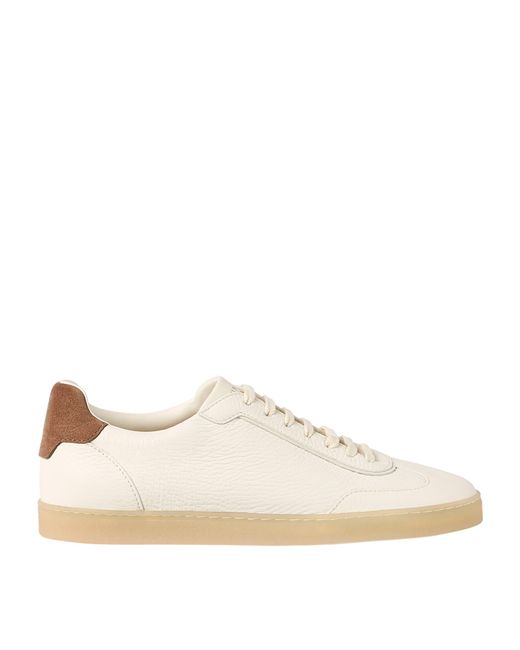 Brunello Cucinelli Natural Leather Low-Top Sneakers for men