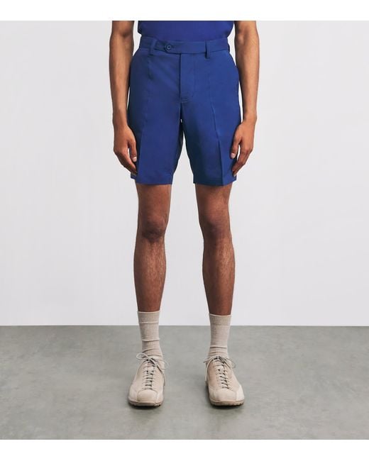 J.Lindeberg Blue Mitch Straight Shorts for men
