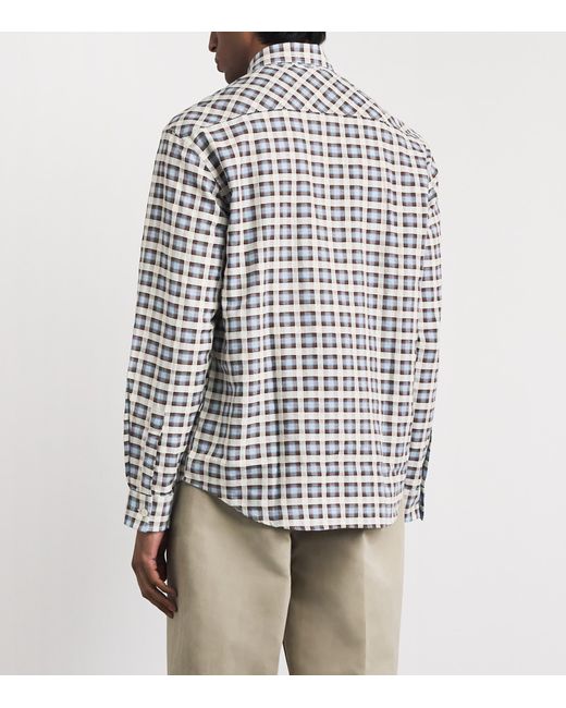 NN07 White Organic Cotton Check Deon Shirt for men