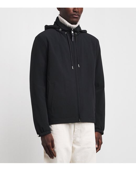 Sandro Black Padded Hooded Jacket for men