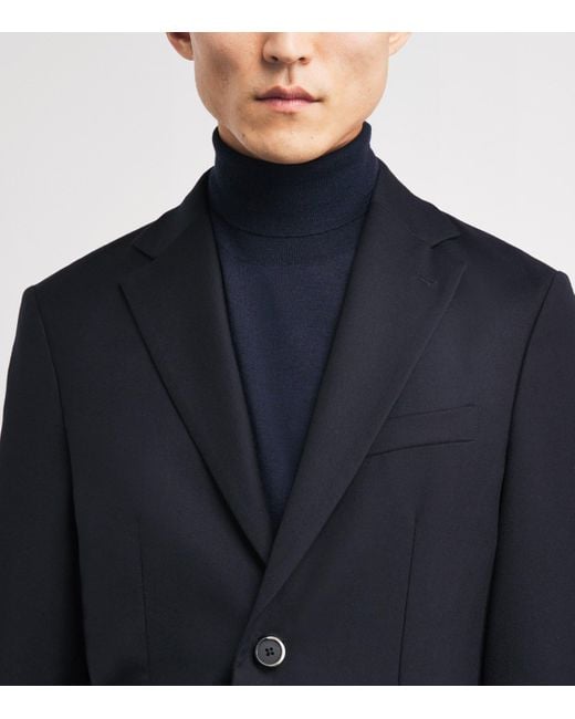 Barena Blue Wool Rollneck Sweatshirt for men