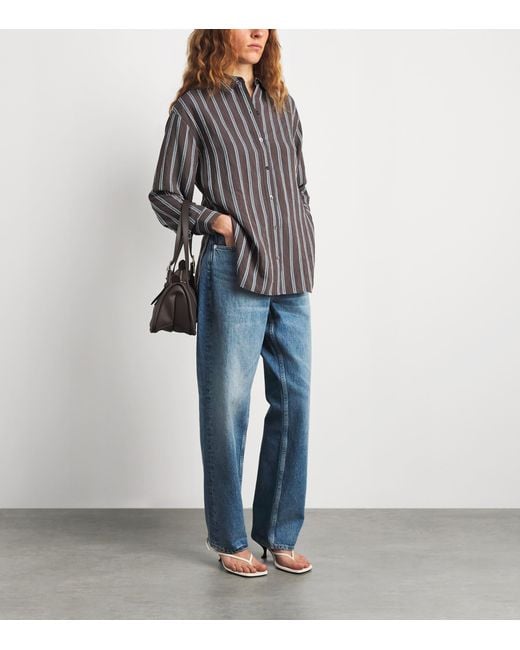 Veronica Beard Gray Stripe Lloyd Shirt