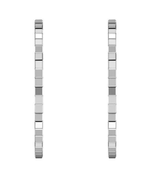 Chopard White Ice Cube Hoop Earrings
