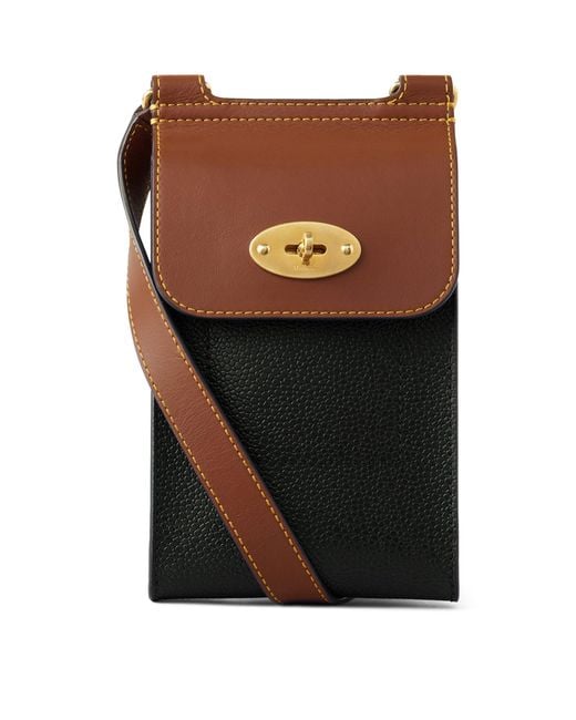Mulberry Brown Leather Mini Antony Pouch for men