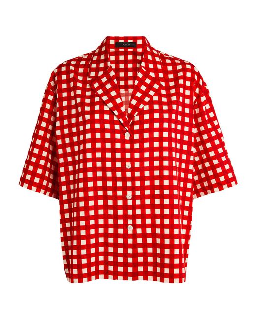 Joseph Red Cotton-silk Leopold Shirt