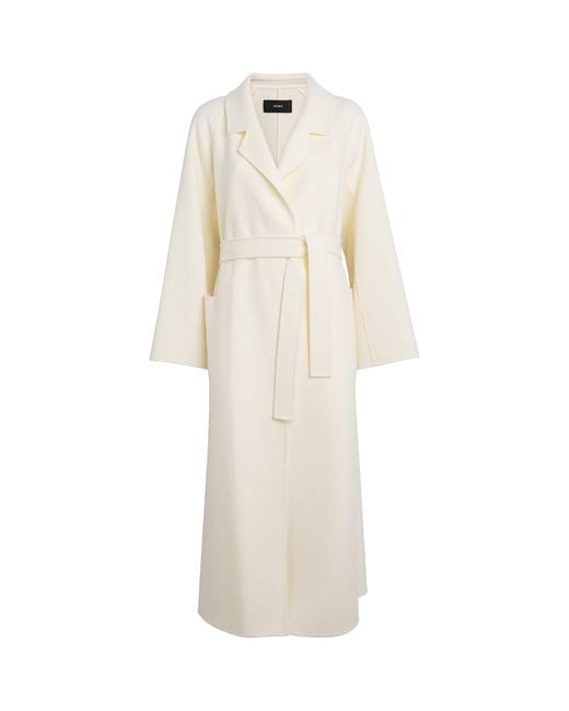 Arma White Wool Suza Duster Coat