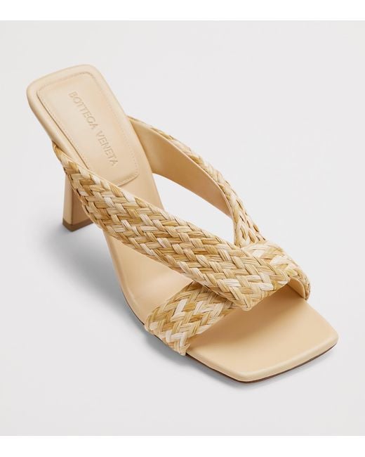 Bottega Veneta Natural Raffia Riva Mules 50
