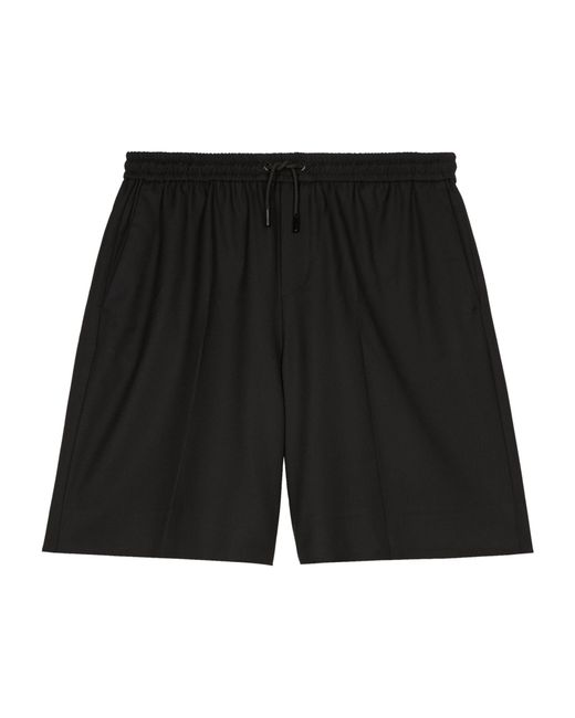 The Kooples Black Wool Bermuda Shorts for men