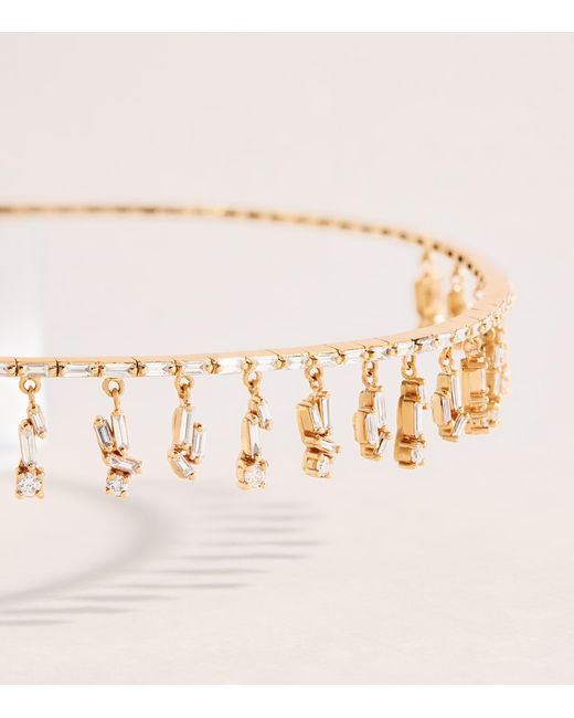 Suzanne Kalan Natural And Diamond Classic Fireworks Thin Cascade Choker