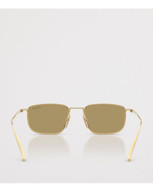 Prada Metallic Metal Pillow Sunglasses for men