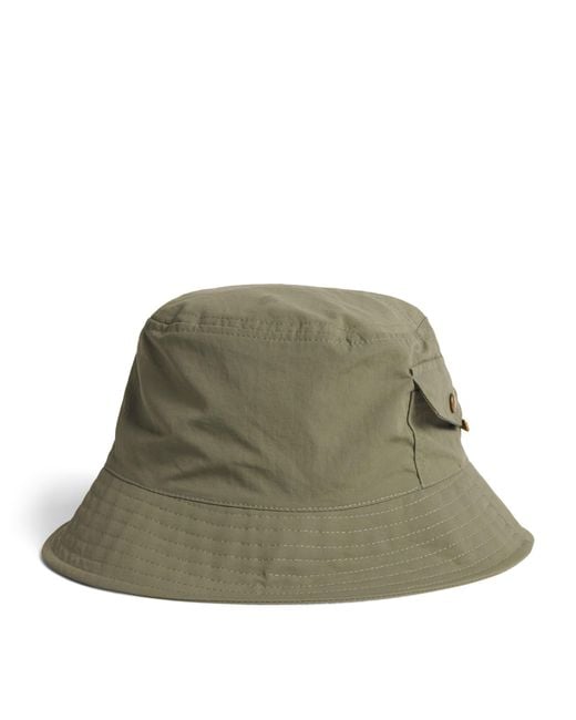 Barbour Green Showerproof Tracker Bucket Hat for men