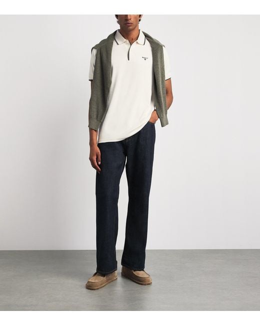 Barbour White Callock Polo Shirt for men