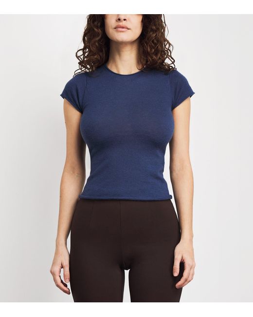 Skims Blue Cashmere T-Shirt