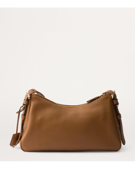 Prada Brown Medium Leather Aimée Shoulder Bag