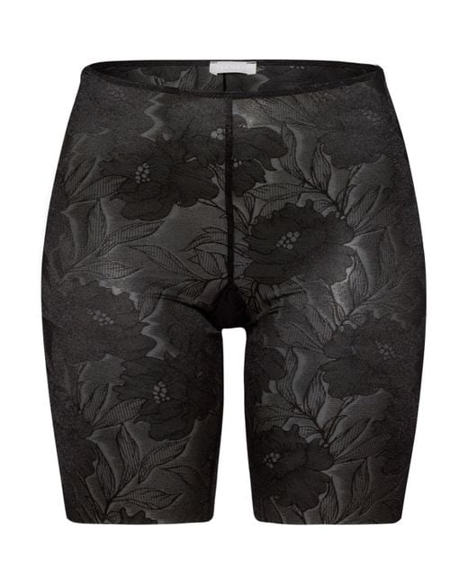 Hanro Gray Floral Jacquard Tina Shorts