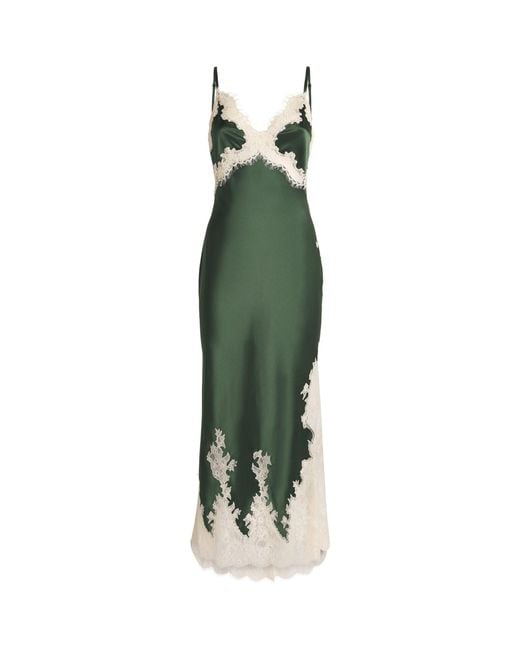 Alice + Olivia Green Lace Julietta Maxi Dress