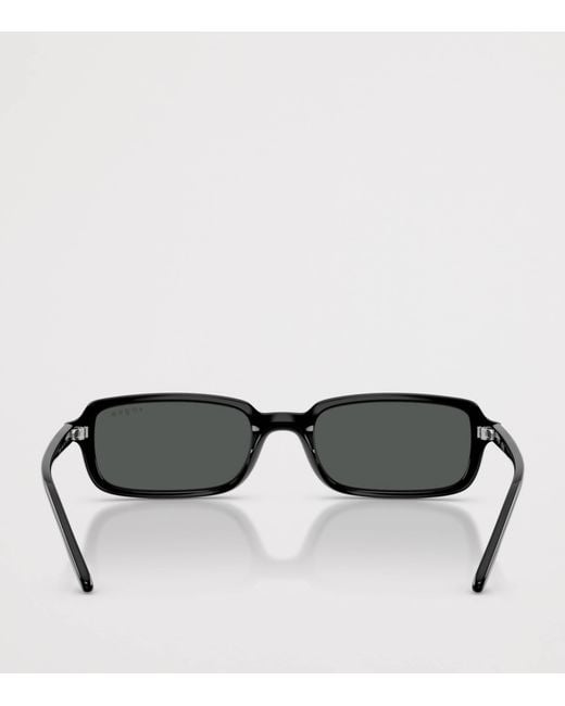 Vogue Black Rectangular Sunglasses