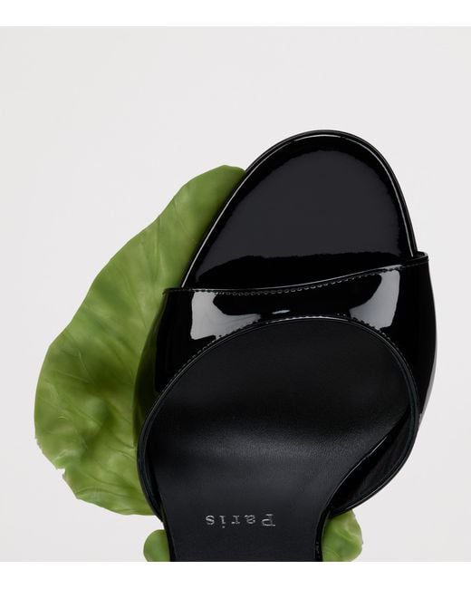 Christian Louboutin Green Einsnail On The Feet Patent Leather Mules 100