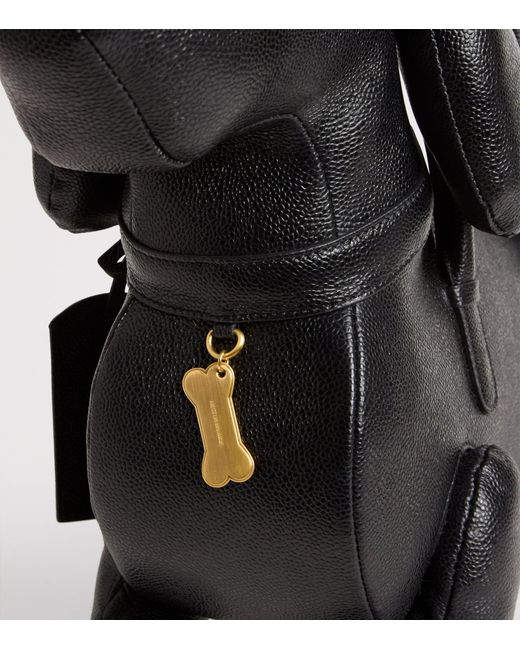 Thom Browne Black Leather Hector Top-Handle Bag