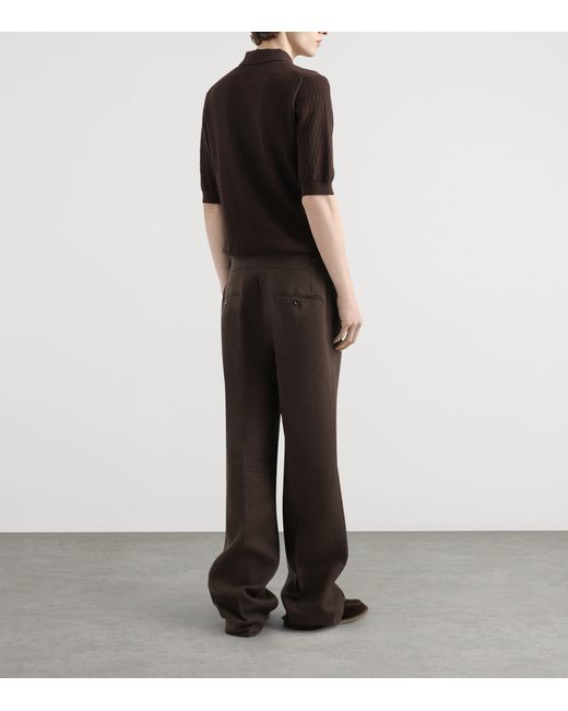 Dolce & Gabbana Brown Cotton Polo Shirt for men