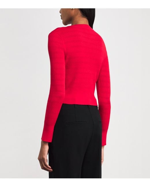 Claudie Pierlot Red Embellished Sweater