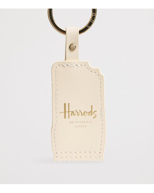 Harrods White Leather Choc Ice Keyring