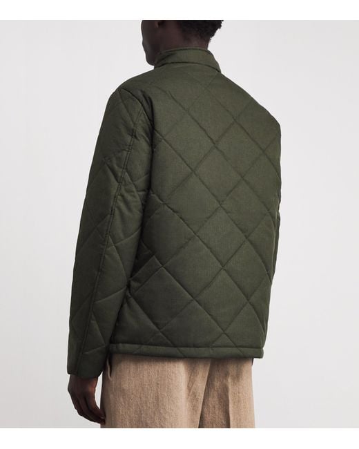 Barbour Green Quilted City Harrington Jacket for men