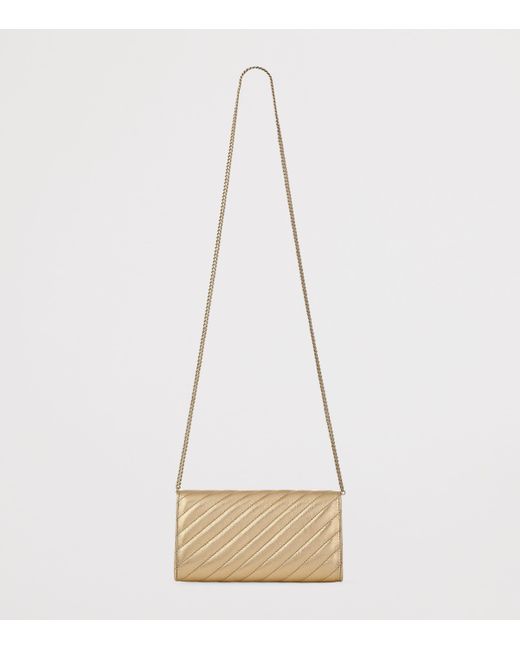 Jimmy Choo Natural Leather Curve Chain Wallet