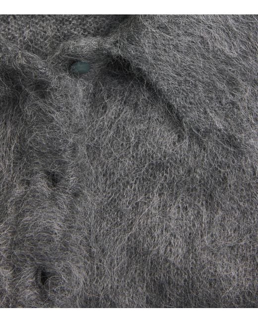Chloé Gray Alpaca-Blend Polo Sweater