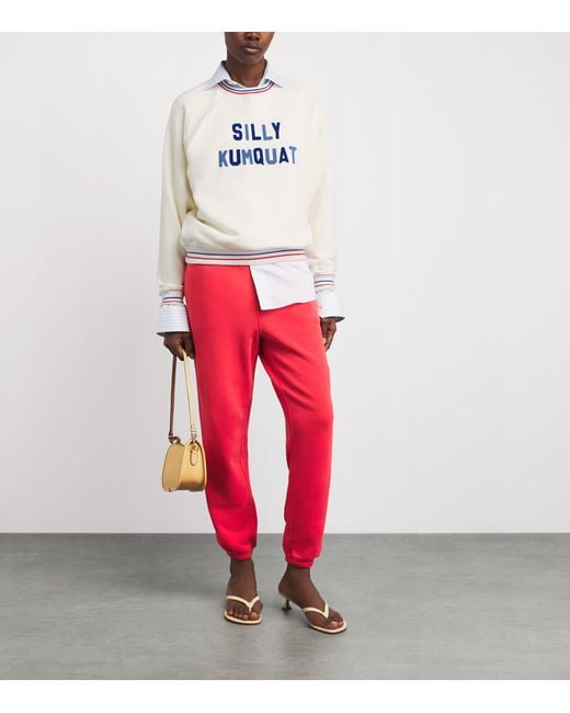 Mother White Cotton The Big Sport Sweatshirt