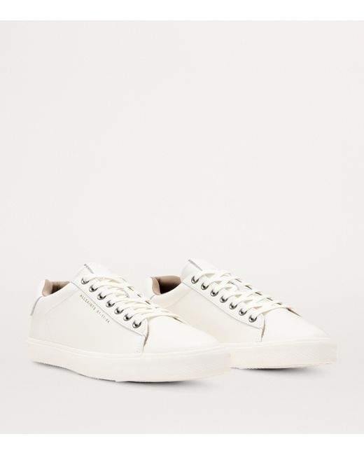 AllSaints White Leather Brody Sneakers for men