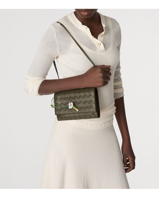 Bottega Veneta Green Leather Andiamo Daisy Cross-Body Bag