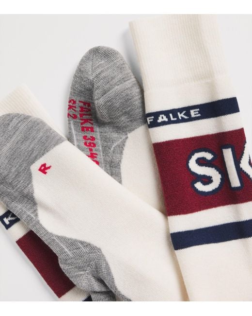Falke White Sk2 Skiing Socks