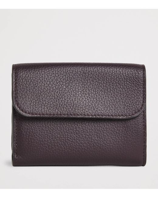 Chloé Purple Small Leather Alphabet Trifold Wallet