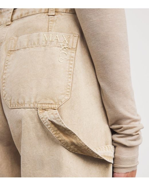 MAX&Co. Natural Straight Carpenter Trousers