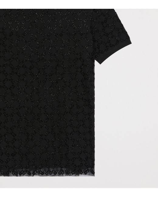 Givenchy Black Double-Layer Embellished Monogram 72 T-Shirt