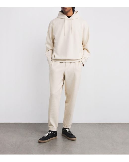 Emporio Armani Natural Logo Drawstring Sweatpants for men