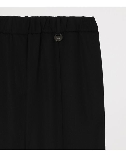 Burberry Black Wool Twill Sweatpants