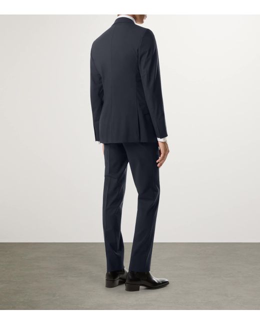 Tom Ford Blue Stretch-Wool O'Connor Single-Breasted Suit for men