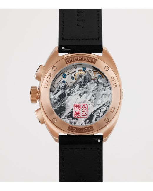 Bremont Black X Jimmy Chin Rose And Leather Terra Nova Chronograph Watch for men