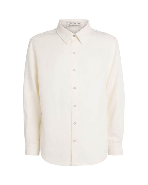 God's True Cashmere White Linen Ivory Shirt for men
